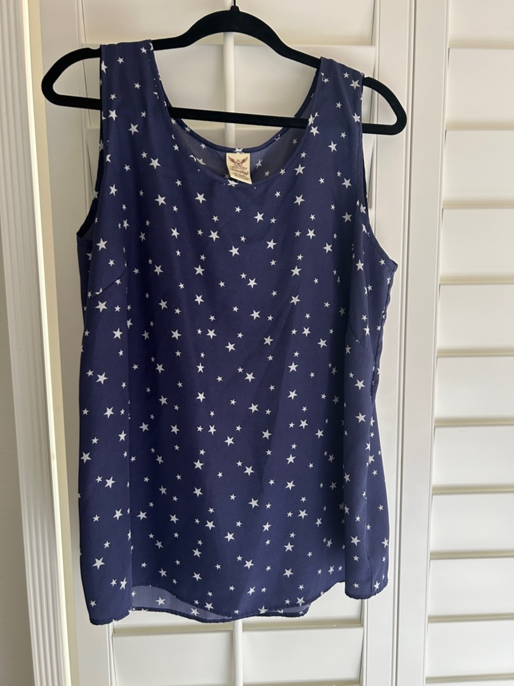 Faded Glory Navy Star Print Sleeveless Camisole